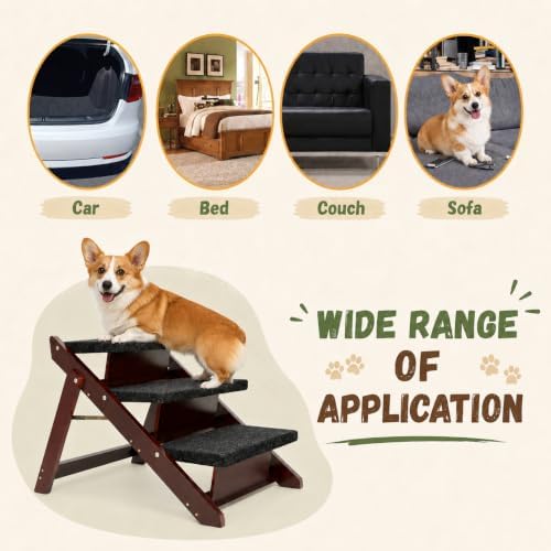 Wooden Dog Stairs & Ramp for Small Medium Dogs & Cats - Image 4