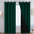 Yakamok Dark Green 100% Blackout Curtains 84 Inches Long 52" Wide 2 Panels by Yakamok