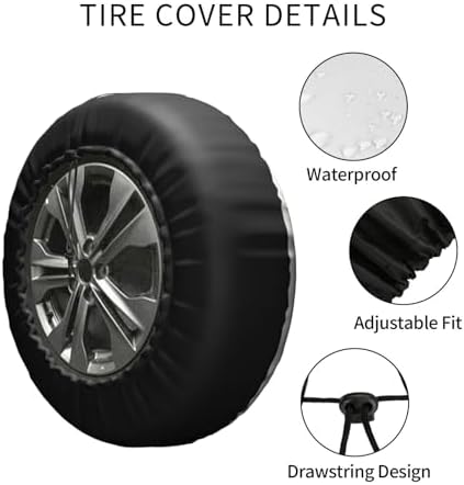Retro Camper Spare Tire Cover SUV Trailer Truck RV 17 Inch - Image 4