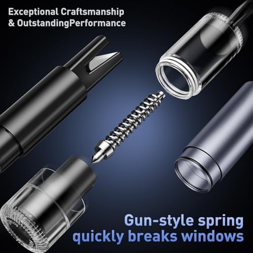 Car Safety Hammer Seatbelt Cutter, 2026 Upgraded Transparent Lid - Image 7