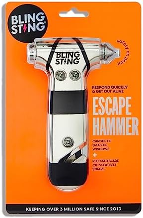 BLINGSTING Car Emergency Escape Hammer, Seatbelt Cutter, Window Breaker Tool - Image 2