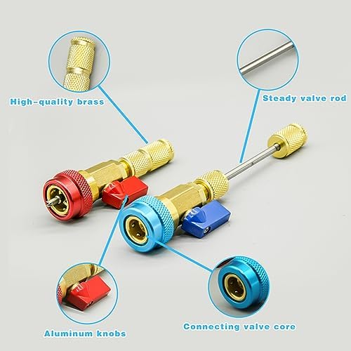 31Pcs R134A Valve Core Quick Remover Installer Tool Set, High Low Pressure AC - Image 4