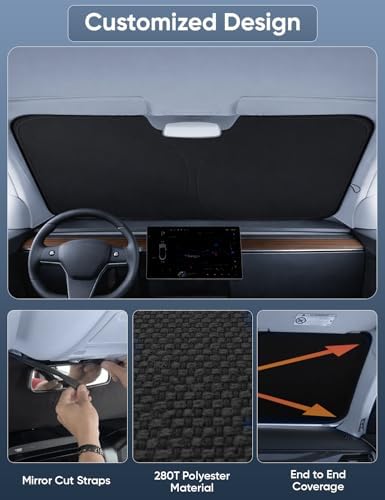 Windshields Sun Shade Fit for 2019-2026 Chevy Silverado/GMCSierra 1500-3500 - Image 2
