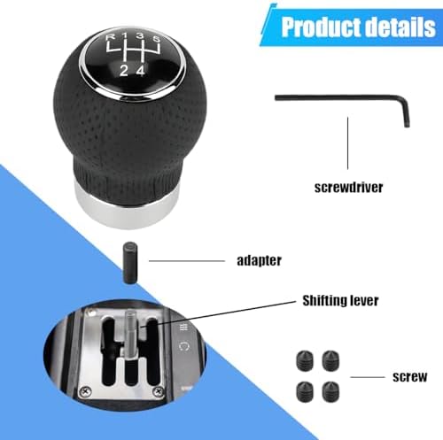 ZIMISI 5-Speed Car Shift Knob, Leather Shift Knob Lever Kit, Automatic or - Image 3