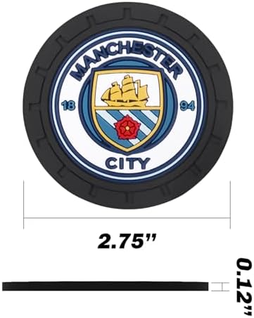 Cup Holder Insert Coaster for Manchester City UEFA Fans, Anti Slip Car Cup - Image 3