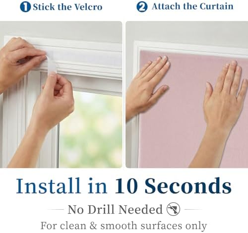 100% Self Adhesive Blackout Curtains- Stick on Curtain Shades Window Blinds - Image 3
