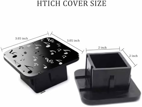 Music Notes Car Towing Hitch Cover - Image 2