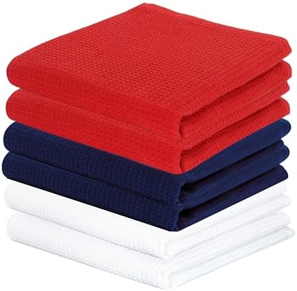 PurpleEssences Solid Kitchen Cloths, DishTowel 15x25 Set/6 by PurpleEssences