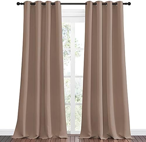 NICETOWN Bedroom Blackout Curtains, 55 x 108-inch, Cappuccino - Image 2