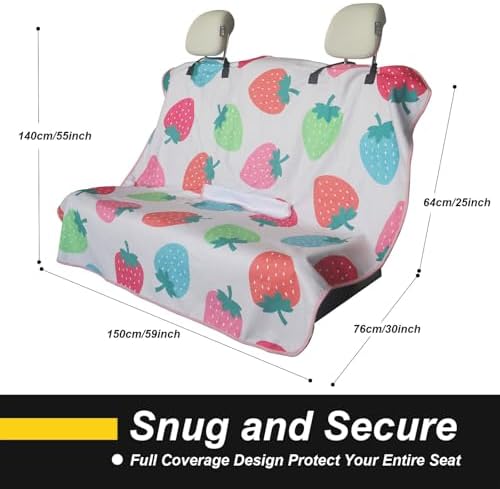 Back Seat Cover for Car Trucks Van SUV Jeep, Waterproof Rear Bench Towel Seat - Image 4