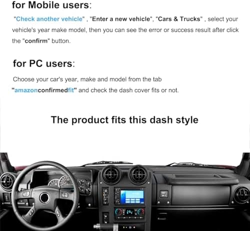 Dash Cover Mat Custom Fit for Hummer H2 Without Sensor Dashboard Pad Cap Carpet - Image 2