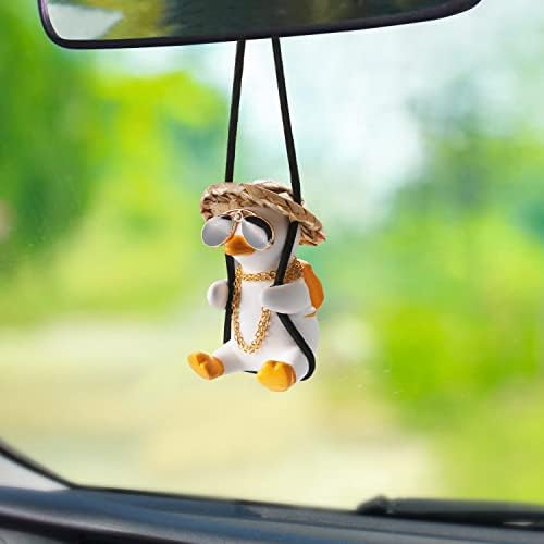 Cool Swinging Duck Car Hanging Ornament Rear View Mirror Funny Xmas Gifts - Image 3