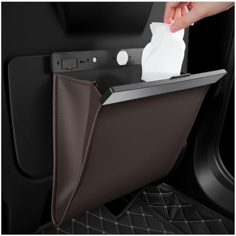 LED Car Trash Can Leak-Proof, Strong Magnetic Fast Closing Car Trash Bin as by Unknown