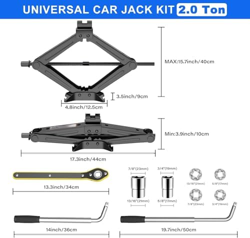 Scissor Jack - 2 Ton Car Emergency Kit - Image 2