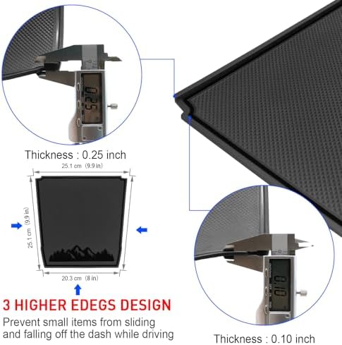 Dashboard Mats for Subaru Crosstrek Accessories 2018-2023, Forester 2019+ - Image 5