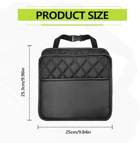 1Pack Car Seat Back Organizer, PU Leather Hanging Organizer, Waterproof Easy To - Image 2