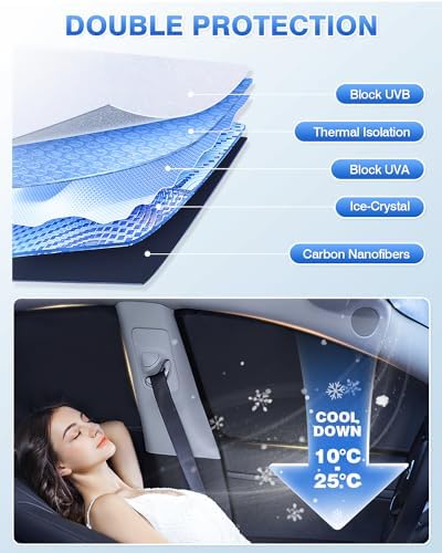 Canvcle Sunshades for Honda HRV 2023-2025 2026 HR-V Accessories Windshield Sun - Image 4