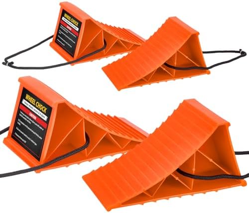 PAHTTO Wheel Chocks, 4 Pack Heavy Duty Wheel Chocks by PAHTTO