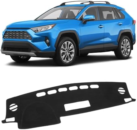 KUST Black Dash Cover Mat for Toyota RAV4 2013-2018 Left Hand Driving Non-Slip by KUST