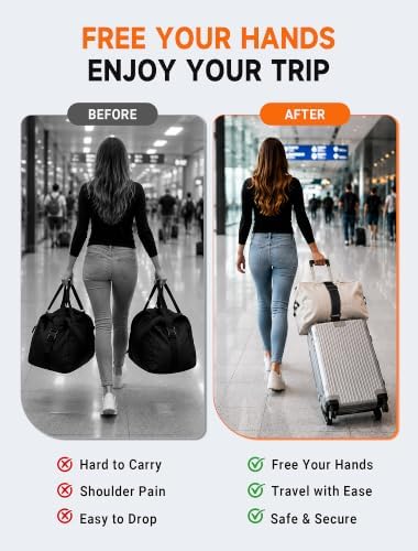 Adjustable Luggage Connector Straps, 4 Pack Luggage Straps - Image 5