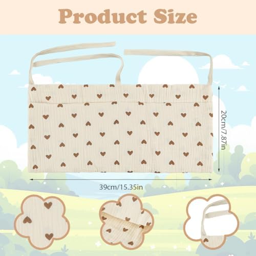 Flintronic Baby Crib Organiser, Baby Bed Storage Hanging Bag, Crib Organizer - Image 2