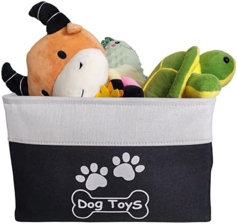 Collapsible Dog Toy Basket Foldable Dog Toy Box Bin - Image 2