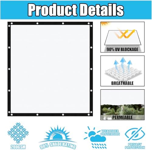 Amagenix 90% Pergola Shade Cover 8' X 11' Sun Shade Cloth - Image 2
