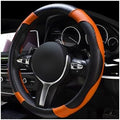 povtii Car Steering Wheel Cover, 15 Inch Leather Breathable Auto Steering Wheel by povtii