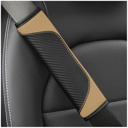 Osilly 2PCS Carbon Fiber Leather Seat Belt Shoulder Pads by Osilly