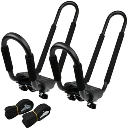 1pair Kayak Roof Rack for Car Top Carrier J Cross Bar Canoe Boat Mount by Unknown
