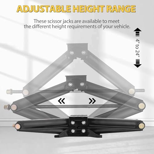 RV Scissor Jack Stabilizer 6500lb Heavy Duty 24" RV Trailer Stabilizer Leveling - Image 4