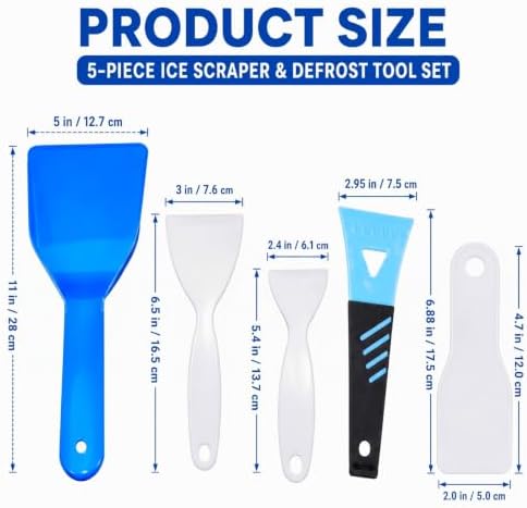 5 Pack Ice Scraper Kit for Fridge Freezer Snow Scraper for Car - Image 2