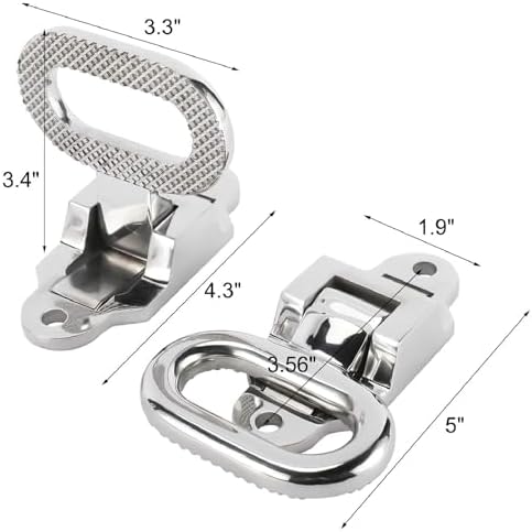 NovelBee 4pcs Stainless Boat Trailer Step, Stainless Folding Step - Image 2