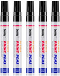 Black Paint Markers, 5 Pack Oil-Based Waterproof Quick Dry Permanent Paint Pen by Craiiby