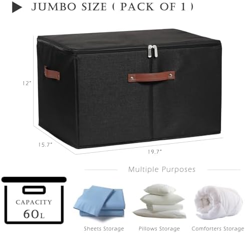 Storage Bins with Zipper Lids Decorative Lidded Baskets Boxes - Image 3