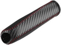 1 Pcs Car Handbrake Cover Leather Black Carbon Fiber Red by Hihaha