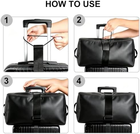 4 Pack Adjustable Luggage Connector Straps - Image 3