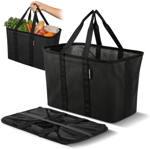 CleverMade EcoBasket Collapsible Grocery Tote, 30L Structured Tote Bag by CleverMade