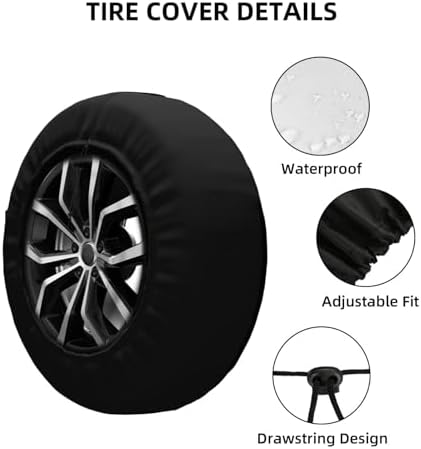 Ghost Roasting Marshmallows Spare Tire Cover Waterproof Wheel Cover 17 Inch - Image 5