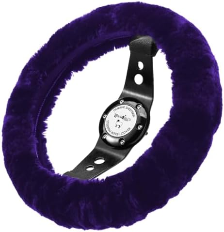 Andalus Brands Luxury Fluffy Car Steering Wheel Covers – Genuine Merino by AndalusBrand