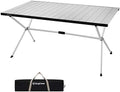 KingCamp 57.4" Oversized Folding Camping Table, Aluminum Roll Up Table by KingCamp