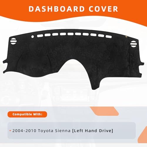 Dashboard Cover Dash Mat Fit for to-yota Sienna 2010-2004, Car Dash Board Mat - Image 2