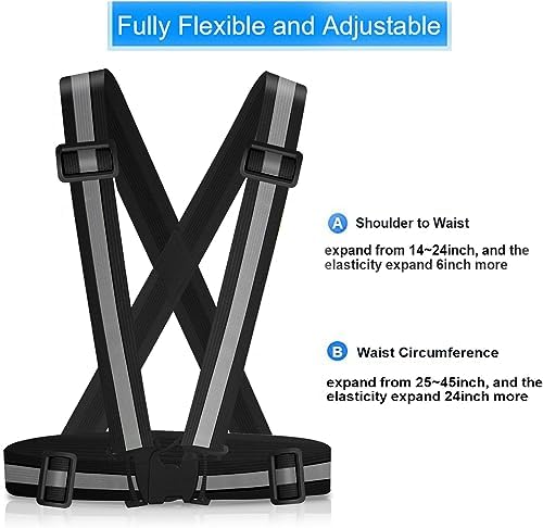 Reflective Vest Running Gear, 2-10Pack High Visible Safety VES - Image 3