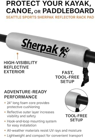 Seattle Sports Sherpak Reflector Rack Pads – 24" Roof Rack Foam Pads - Image 2
