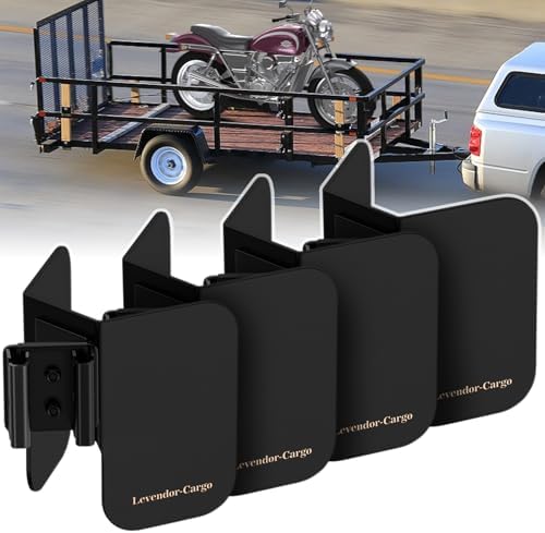 4 Pack E Track Wheel Chock, E Track Wheel Chock & Strap Kit, Motorcycle Trailer by ruirubro