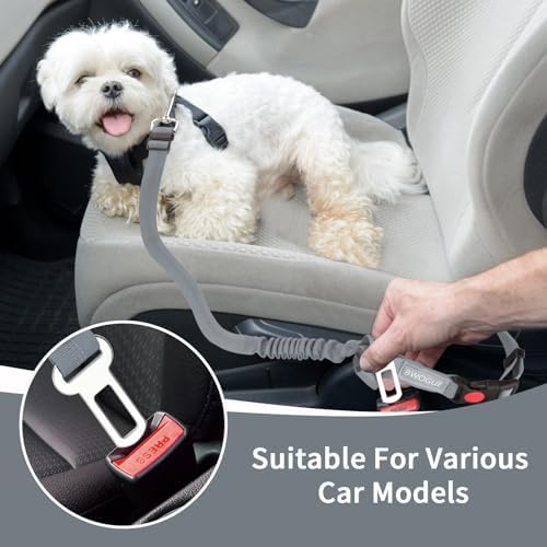 BWOGUE Dog Seat Belt for Car, Headrest Restraint Reflective Bungee, 1 Pack - Image 5