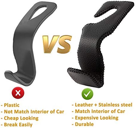 AMVOYOA Car Headrest Hook, Leather Vehicle Back Seat Hanger Storage - Image 5