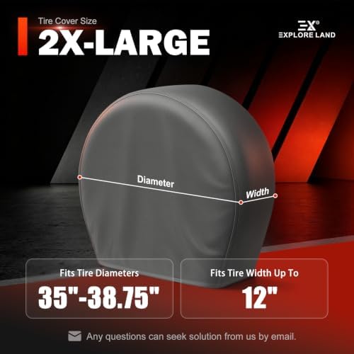 Explore Land Tire Covers 2 Pack Fit Tire Diameters 35-38.75 inch - Image 6