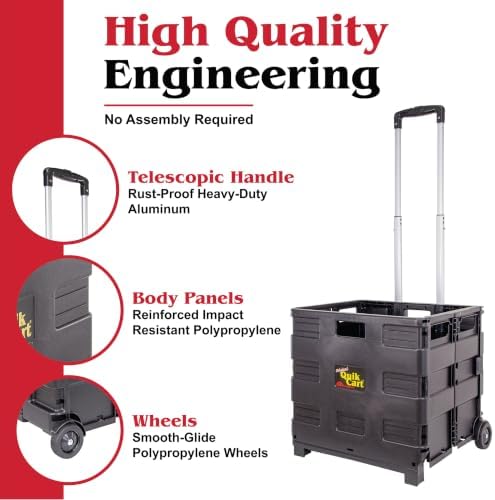 dbest Products Quik Cart Without Lid Collapsible Rolling Crate - Image 6