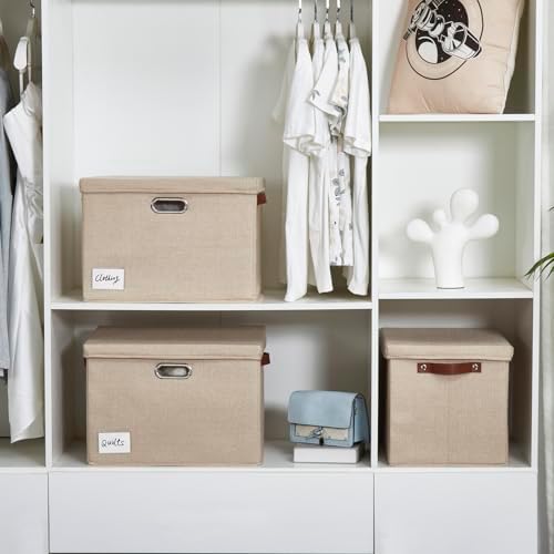 15" Fabric Storage Box with Lids - Image 7